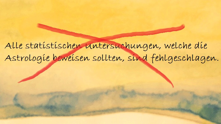 Typischer Vorurteil gegen die Astrologie. Statistiken versagen. 